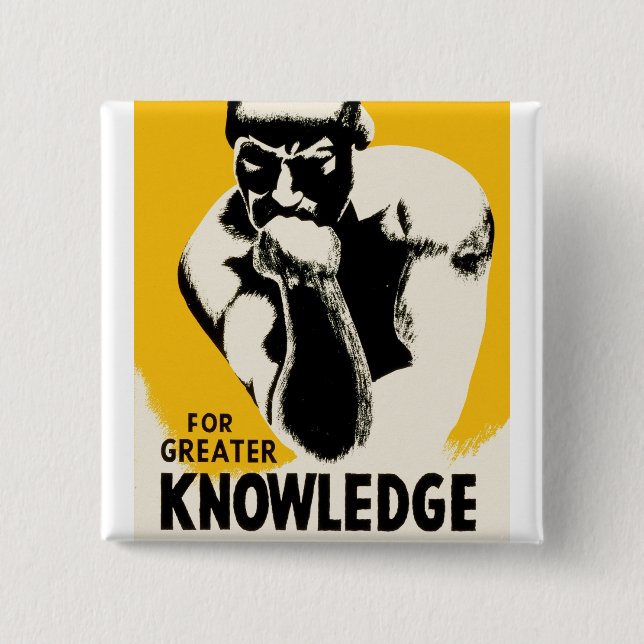 For Greater Knowledge 15 Cm Square Badge (Front)