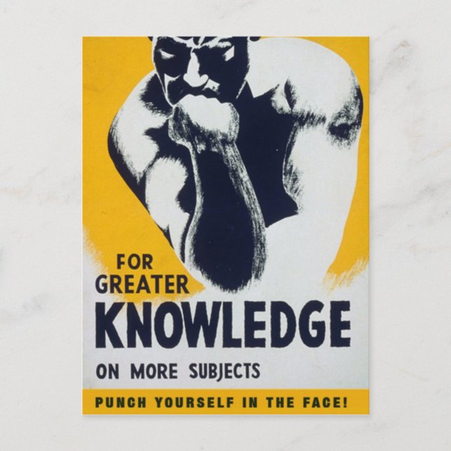 For Greater Knowledge Postcard (Front)