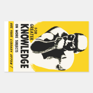 For Greater Knowledge Rectangular Sticker