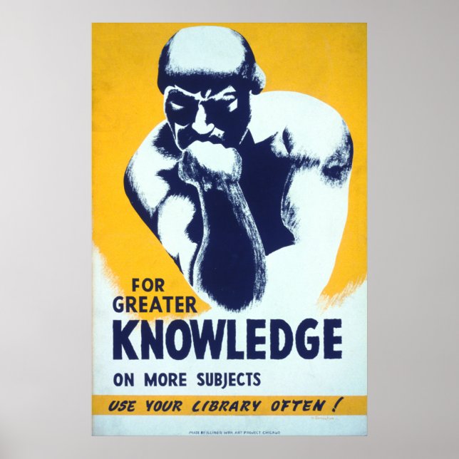 For Greater Knowledge - Use Your Library Often Poster (Front)