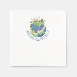 For Happy Earth Day Napkins