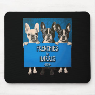 For Harris 2024 Adorable Bulldog Campaign Art Mouse Mat