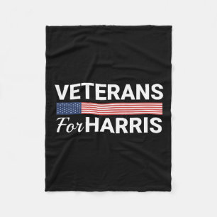 For Harris 2024 - Military Vets Kamala Harris 1 Fleece Blanket