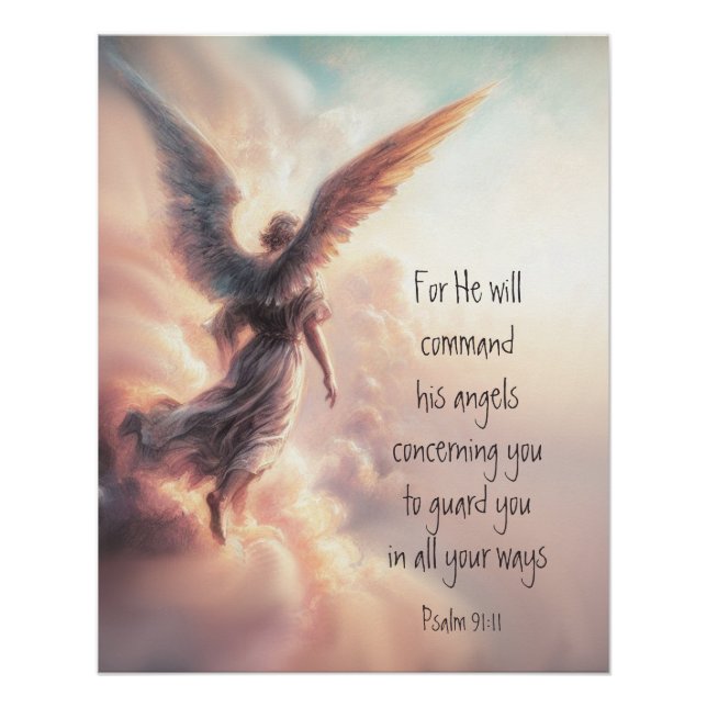 For he will command his angels concerning you      poster (Front)