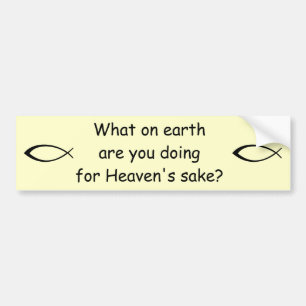 For Heaven's Sake Bumper Sticker