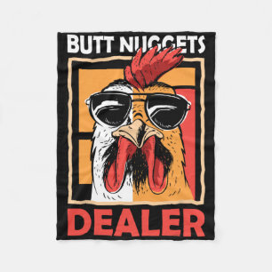For Hen Rnyard Humour Fans Butt Nuggets Dealer Chi Fleece Blanket