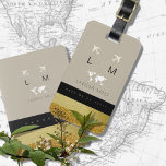 For Her a Chic Travel Luggage Tag with Monogram<br><div class="desc">Modern, elegant and feminine design with faux gold stripes, and a monogram with two crossed aeroplanes, personalised with name and initials... a stylish item for classy travelers, personalised with name and initials. Never lose sight of your bags again with personalised luggage tags that combine function and flair. A luggage tag...</div>
