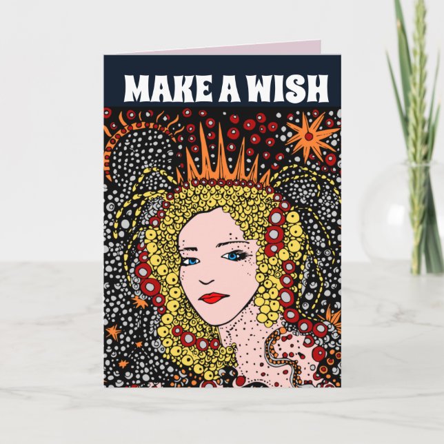 FOR HER  BIRTHDAY PRETTY LADY QUEEN CARDS (Front)