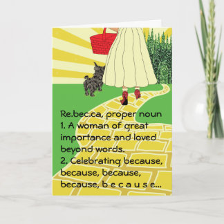 For HER Card/Personalise Name Change Card