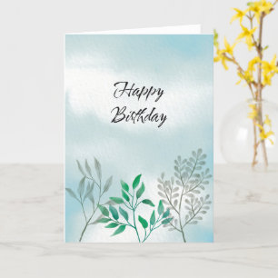 For Her Classic Outdoor Green Plants Birthday Card