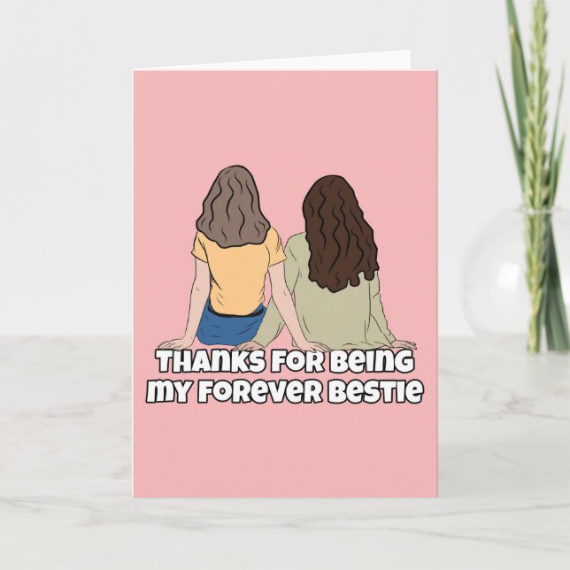 For Her Fun Forever Bestie Friend Birthday Card (Front)