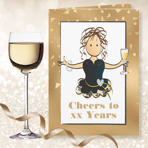 For Her Funny Sassy Classy Any Age Birthday Card
