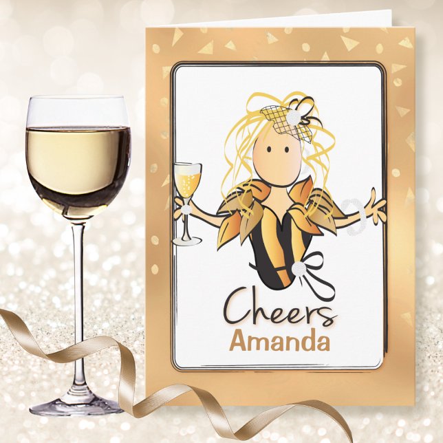  For Her Funny Sparkle Glam Any Age Birthday Card (Creator Uploaded)