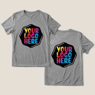 For Her Mama New Mum Add Your Logo Here Customised Tri-Blend Shirt