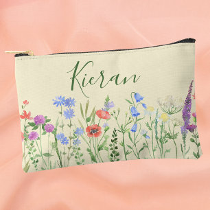 For Her Modern Classic Watercolor Floral Accessory Pouch
