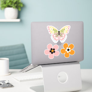 For Her Retro Modern Cute Butterflies & Floral 