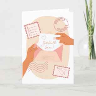 For Her Sending A Message Get Well Card