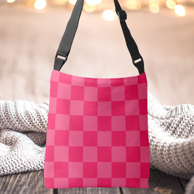For Her Simple Unique Pink Chequered Check Chic Crossbody Bag (Creator Uploaded)