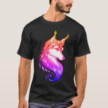 For Him - Striking Sunset Hand Drawn Wolf Mens Tee