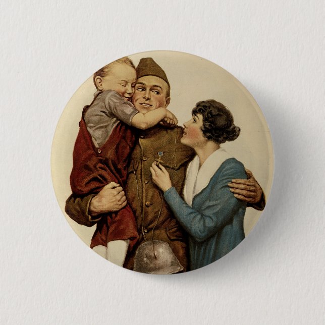 For Home and Country 6 Cm Round Badge (Front)