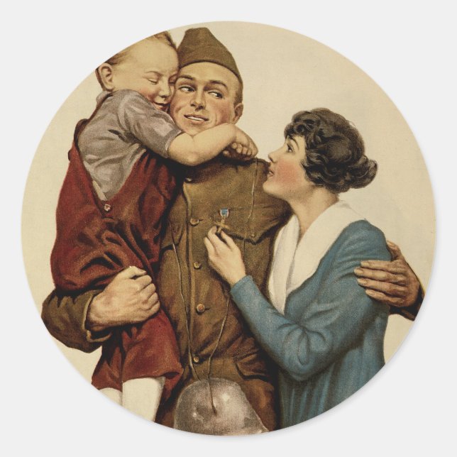 For Home and Country Classic Round Sticker (Front)