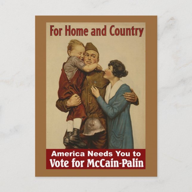 For Home and Country - Postcard (Front)