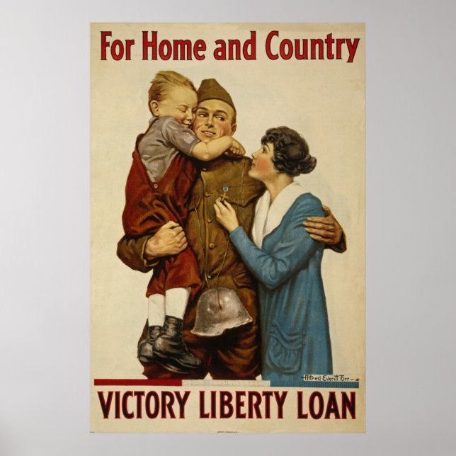 For Home and Country Victory Liberty Loan Poster (Front)