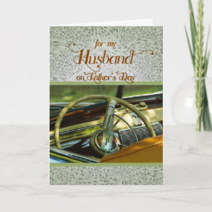 for Husband Classic Car Themed Father's Day Card