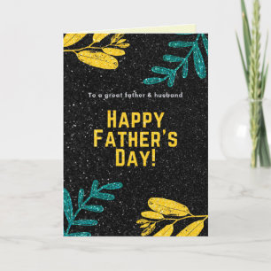 For Husband Father's Day Glitter Card