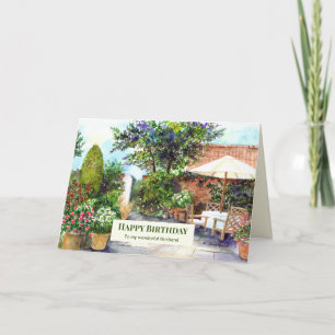 For Husband on Birthday Terrace of The Manor House Card