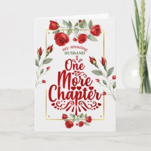 for Husband Wedding Anniversary Red Roses Card
