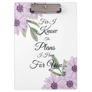 "For I Know The Plans I Have For You" Clipboard