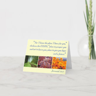 For I know the plans... notecard