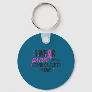 For In Pink Grand Daughter Law Breast Key Ring