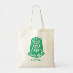 For Irish Dancers Green Dancing Dress Personalised Tote Bag