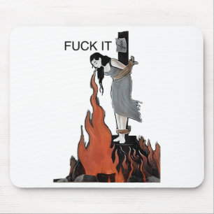 For It Funny - Witch Is Burning In Flames Girl Smo Mouse Mat