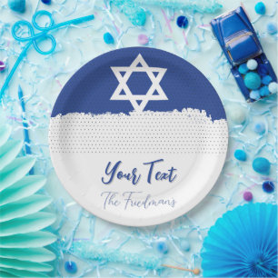 For Jewish Holidays Celebrations Bar Mitzvah's Paper Plate