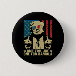 For Joe One For Kamala Funny Trump 2024 6 Cm Round Badge
