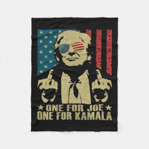 For Joe One For Kamala Funny Trump 2024  Fleece Blanket