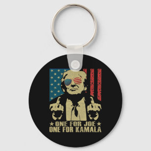 For Joe One For Kamala Funny Trump 2024  Key Ring