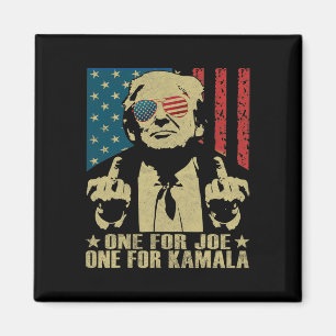 For Joe One For Kamala Funny Trump 2024 Magnet