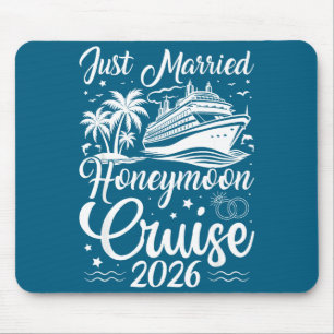 For Just Honeymoon Cruise Matching Couples Married Mouse Mat