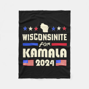 For Kamala 2024 Patriotic Democrats Campaign Fleece Blanket