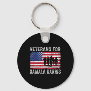 For Kamala Harris 2024 Election Usa Flag Military Key Ring