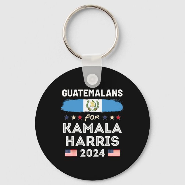 For Kamala Harris 2024 Guatemala Flag  Key Ring (Front)
