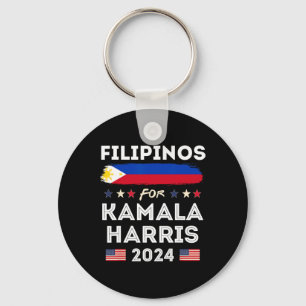 For Kamala Harris 2024 Philippines Flag Patriotic  Key Ring