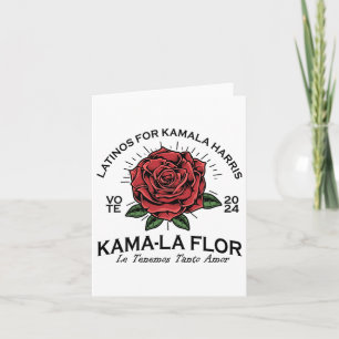 For Kamala Harris 2024 Vote Kama-la Flor Le Temeno Card