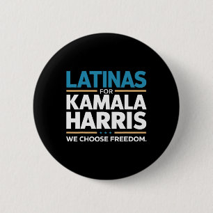 For Kamala Harris 2024 We Choose Freedom 6 Cm Round Badge
