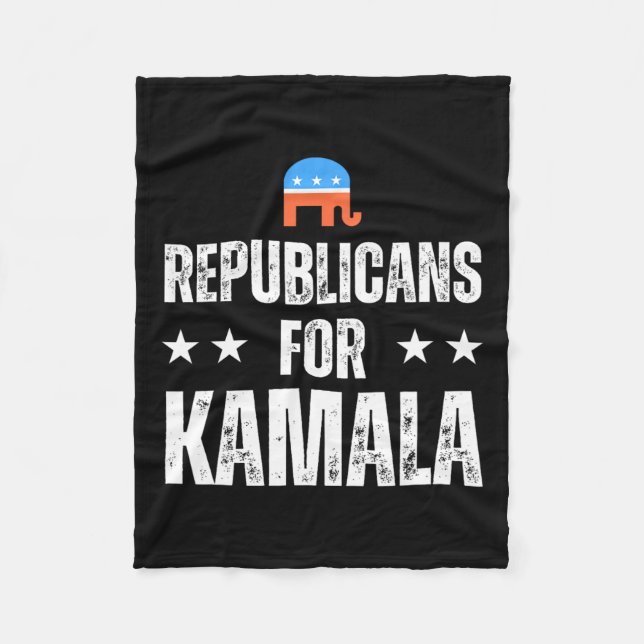 For Kamala Harris  Fleece Blanket (Front)