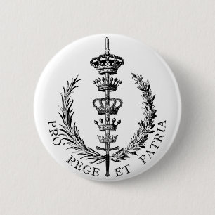 FOR KING AND COUNTRY 6 CM ROUND BADGE